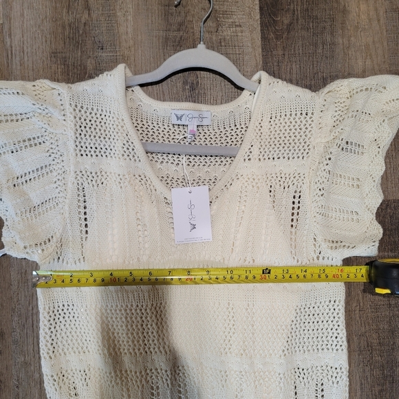 Jessica Simmpson Elegant Cream Knit Maxi Dress - Picture 13 of 13